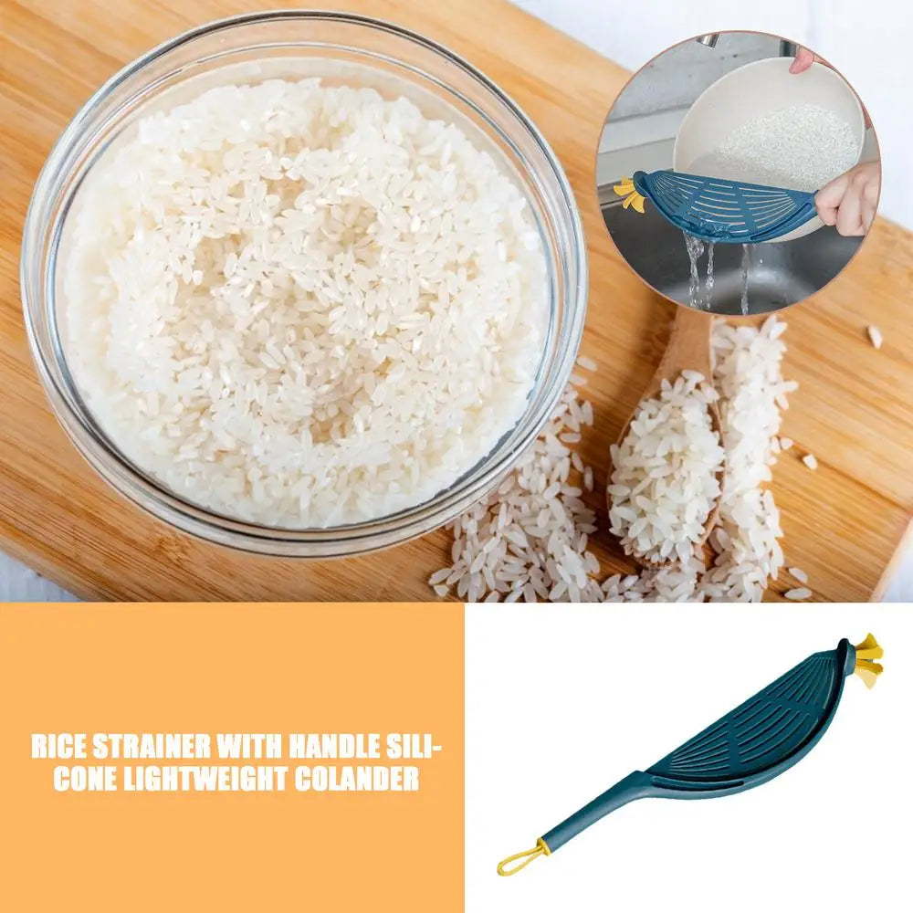 New Pot Strainer Plastic Crescent Pan Strainer With Handle Silicone For Water Filters Rice, Fruit Pasta Colander Kitchen Gadgets
