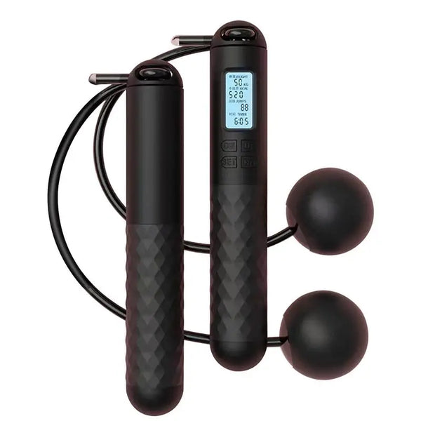Cordless Weighted Jump Rope For Fitness Training Anti-Slip Smart Counting Jumping Rope Ropeless Skipping Rope with Counter